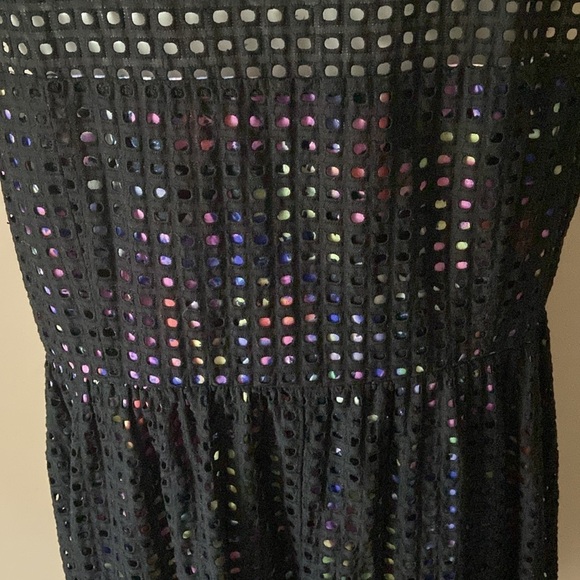 Lane Bryant Black Eyelet Sleeveless Cotton Fit And Flare Plus Size 22 Dress - Picture 5 of 9